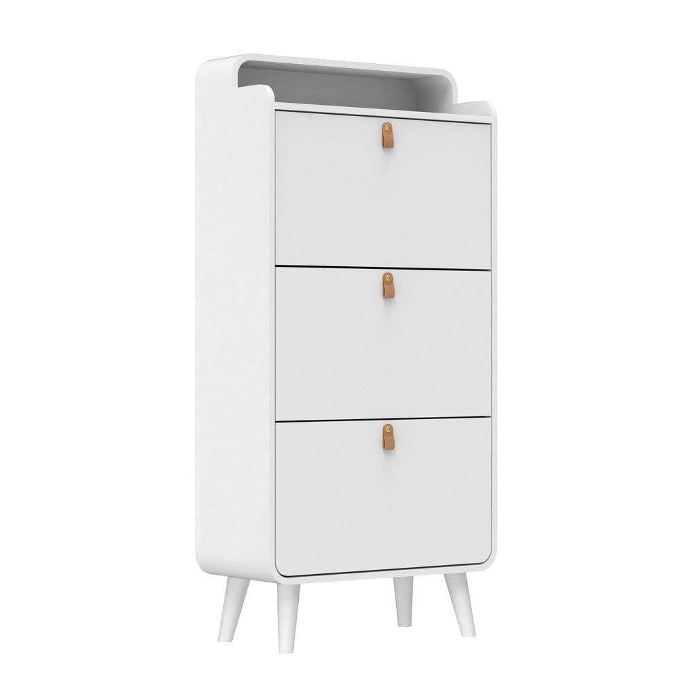 Scarpiera Slim con Ante Ribaltabili e Ripiani ¨C MINIMAL ¨C Bianco