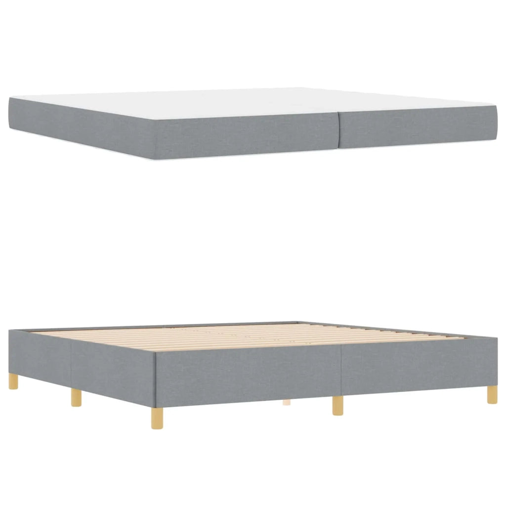 Struttura del letto Grigio chiaro 200 x 200 cm Tessuto 3398962