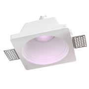 Faretto gesso lampada LED 8W GU10 incasso 12x12cm luce soffitto multicolore negozio ufficio ingresso 230V TONDO 6000K