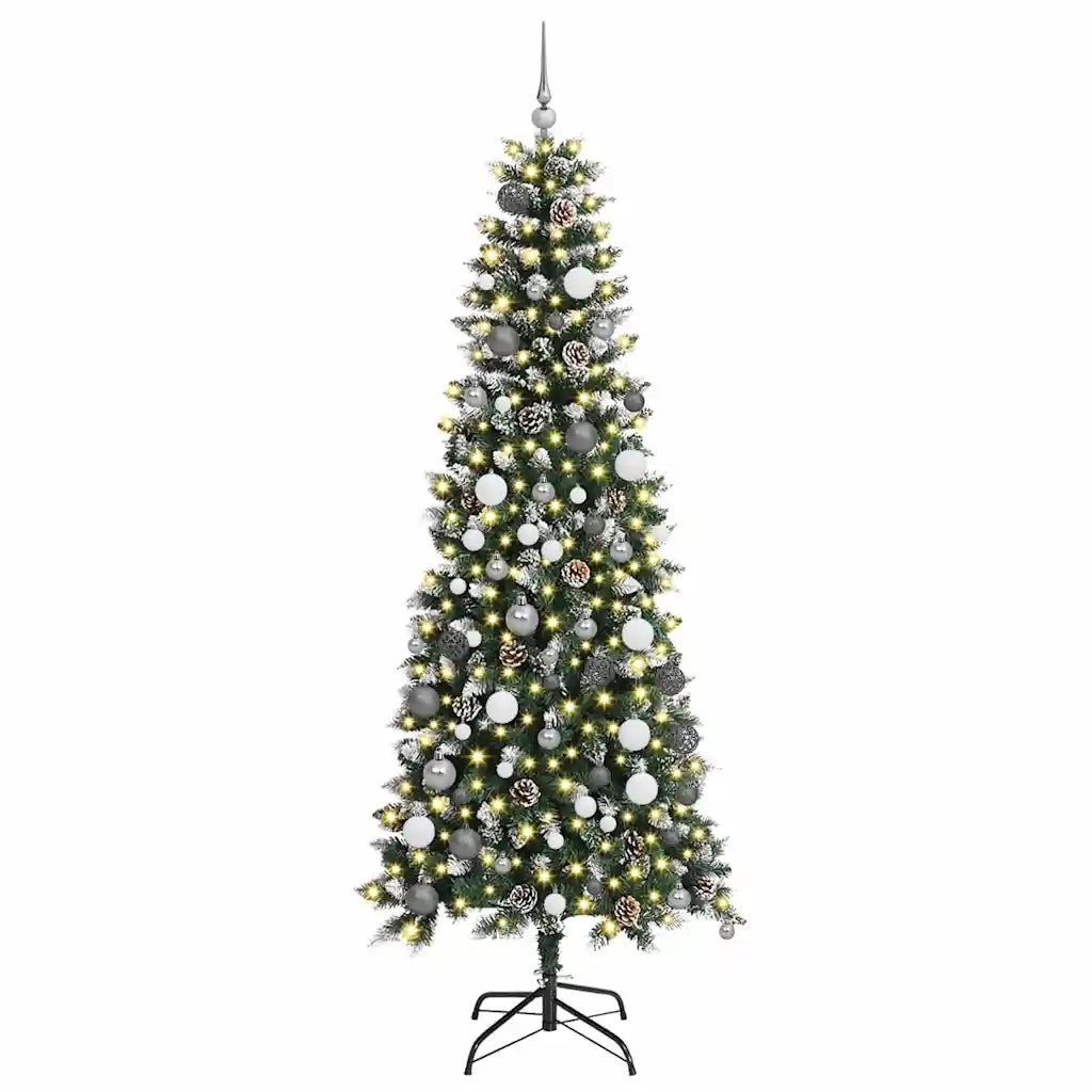 Albero di Natale artificiale con 300 LED Verde 210 cm 3395831