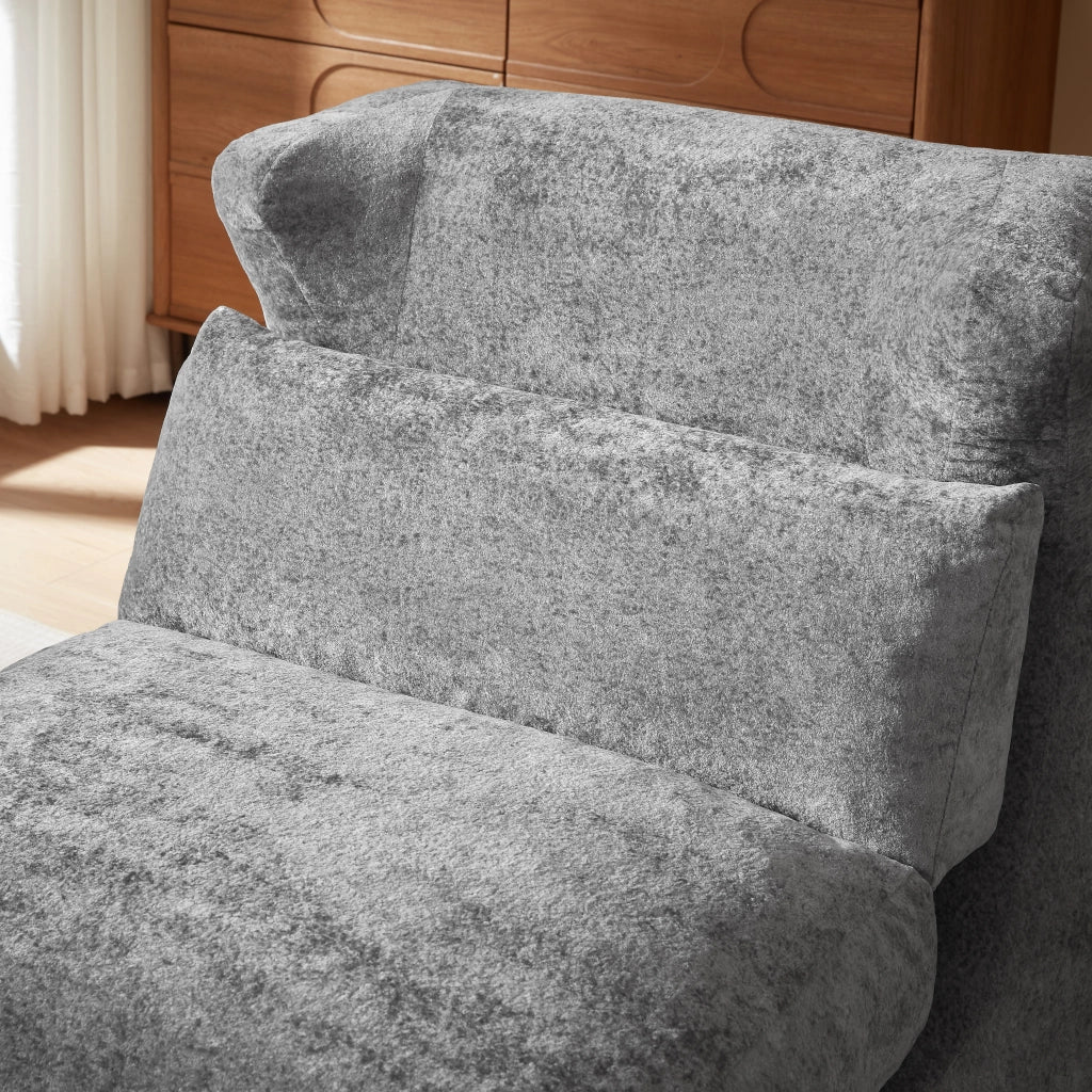 Fauteuil convertible modulare con seduta ampia e design originale in schiuma grigia 31 × 31 × 107 cm