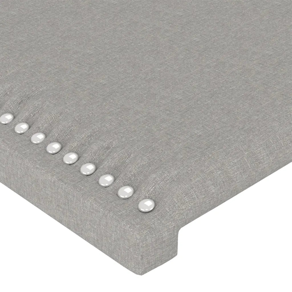 Testiera ad Orecchio Grigio Chiaro 183x23x118/128 cm in Tessuto