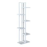 Portavasi a 5 ripiani 120 x 34 x 21 cm marmo bianco / bianco 03_0007699