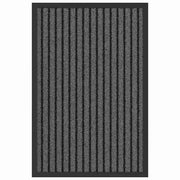 Zerbino d'ingresso moderno rettangolare 40 x 60 cm superficie antiscivolo design elegante polipropilene nero 02_0058137