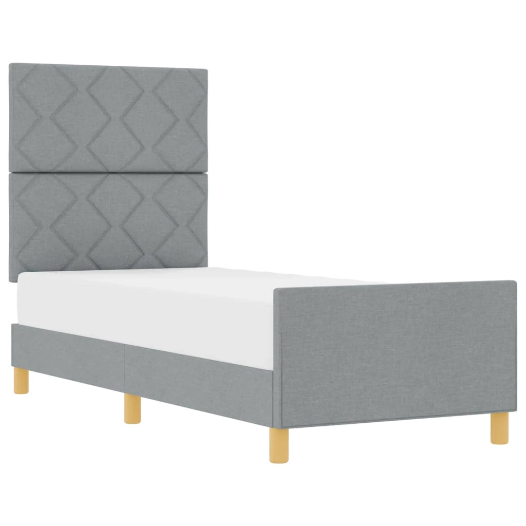 Struttura del letto-Giroletto Grigio chiaro 80 x 200 cm Tessuto 882394