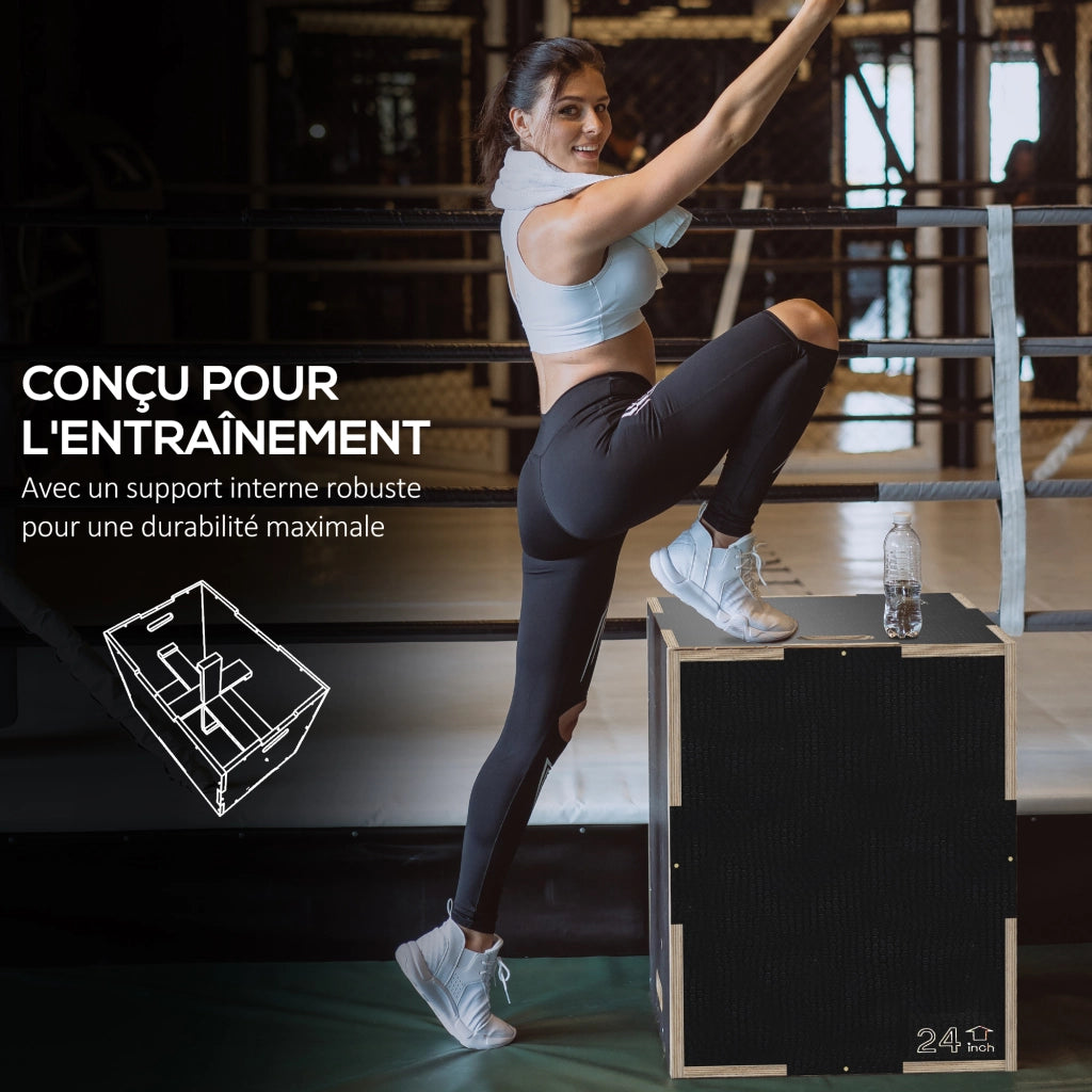Box Jump 3 in 1 ¨C zephmum ¨C Legno 41x51x61 cm