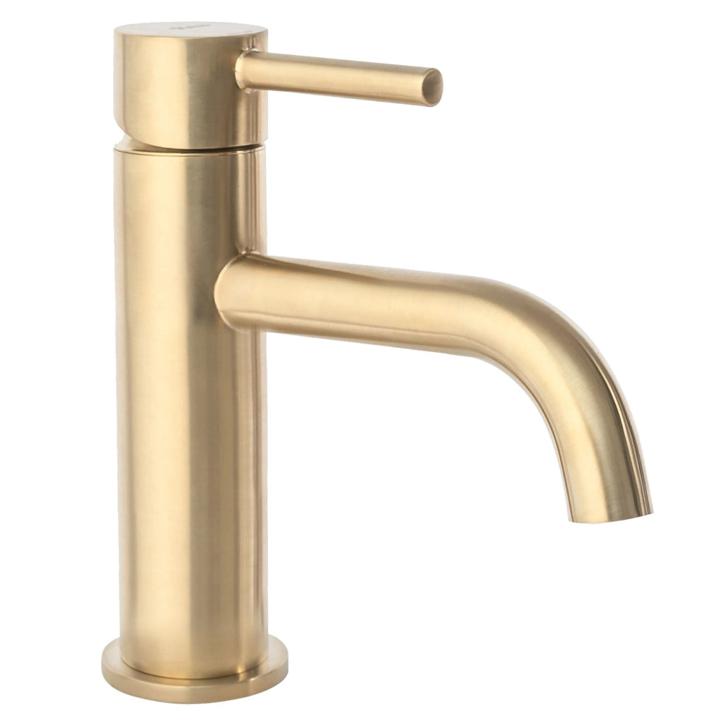 Rubinetto Da Lavabo Rea Lungo Gold Brush Low