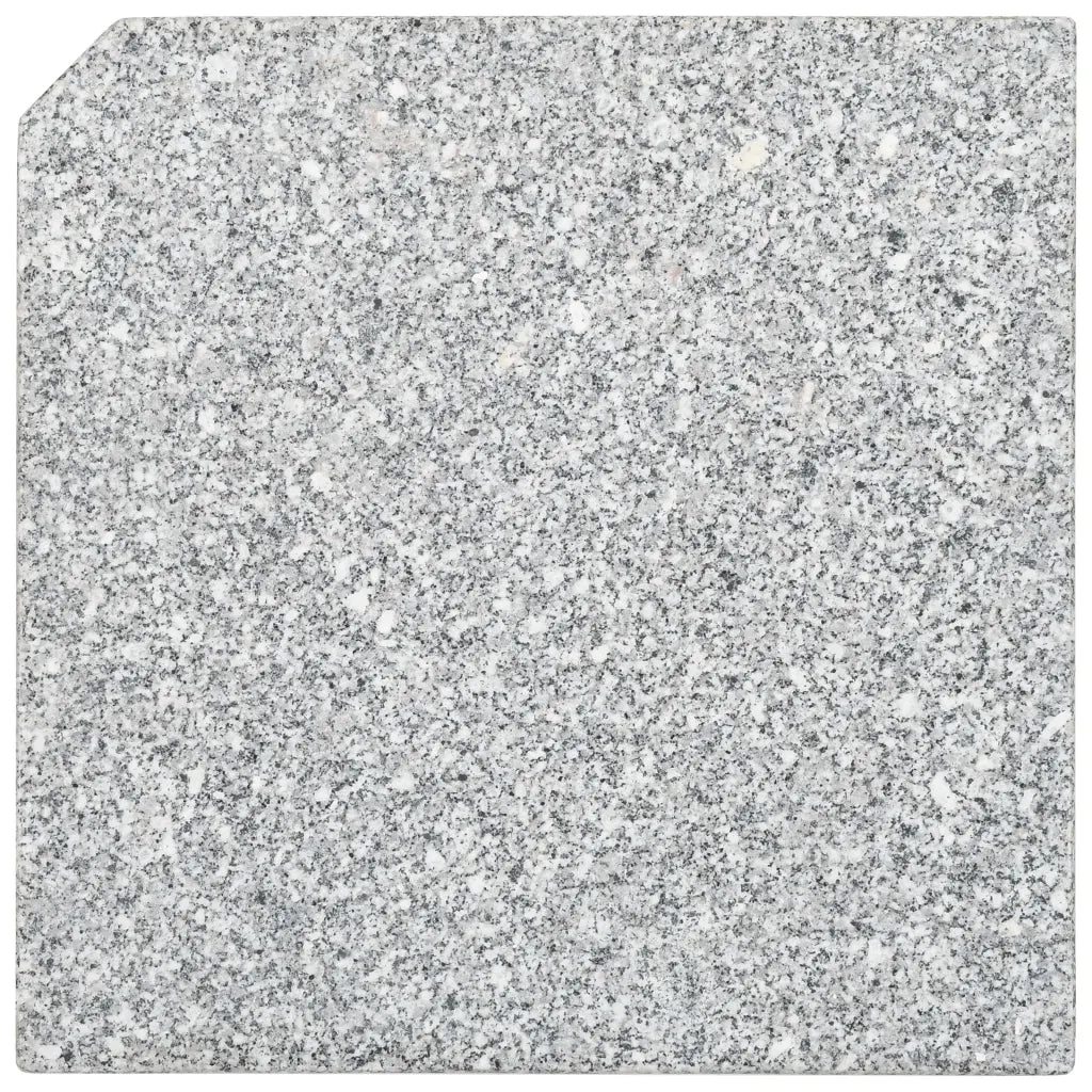 Piastre per Parasole 4 pz in Granito Quadrato 100 kg Grigio 219785