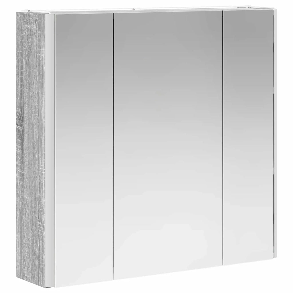 Mobiletto per specchio da bagno Grigio Sonoma