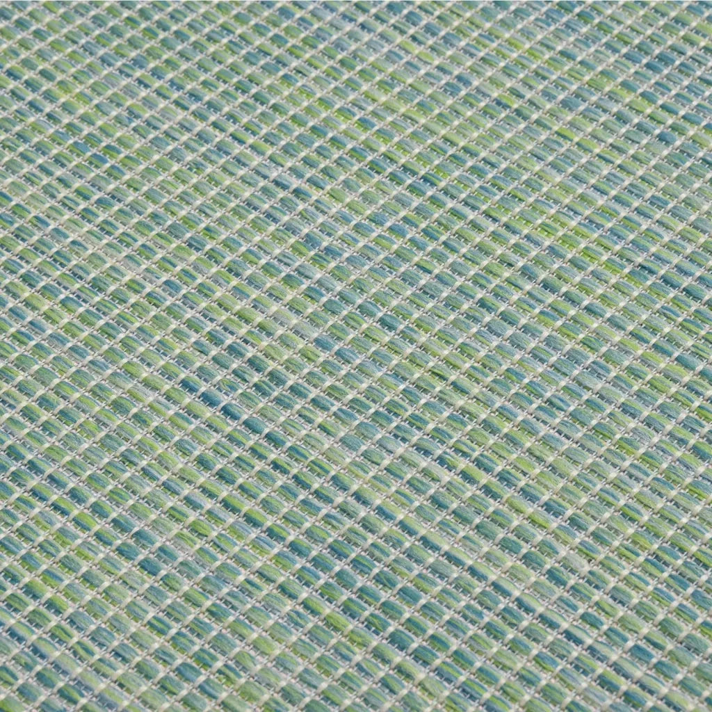 Tappeto da Esterni a Tessitura Piatta 100x200 cm Turchese 340801
