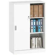 Armadio Scorrevole per Ufficio ¨C zephmum ¨C Bianco Legno 80x40x120 cm