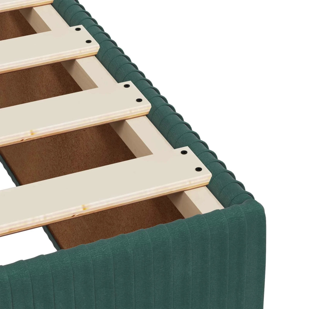 Letto box spring con materasso Verde Scuro 100 x 200 cm Velluto 3451616