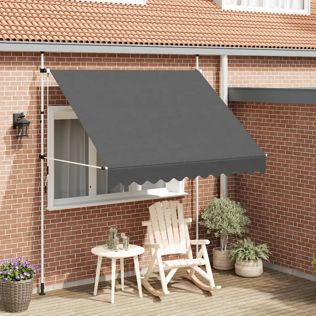 Tenda da Sole Retrattile Manuale-Tenda parasole per Patio 250 cm Antracite