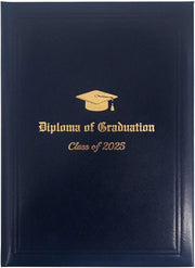 Diploma A4 Certificato di Laurea Mapa di Laurea con Foglio di Oro Classi del 2025 Copertina di Protezione per la Laurea Blu Marina
