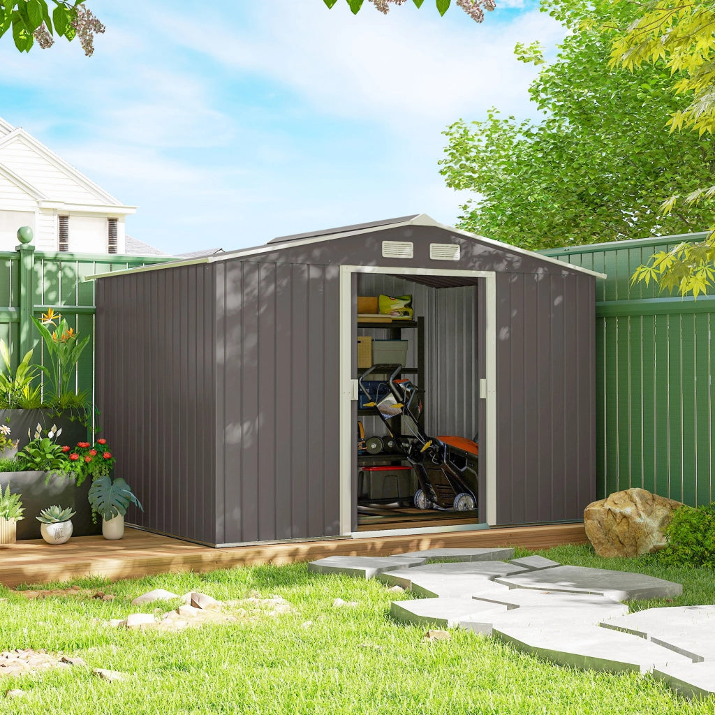 Casetta da giardino ¨C Zephmum ¨C Grigio 2.77x1.95x1.92m