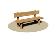 Panca bambini 890 Giochipark legno pino EN 1176 cm120x40x60h età 2-8
