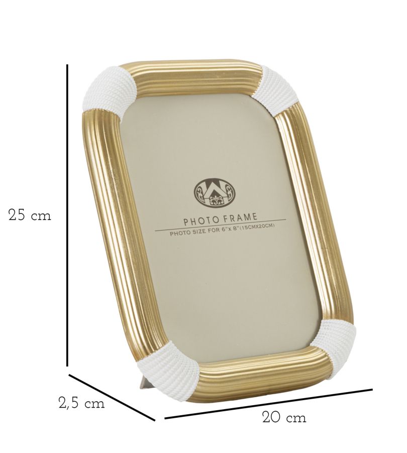 Cornice Bann 20x2,5x25 cm in Poliresina e Vetro