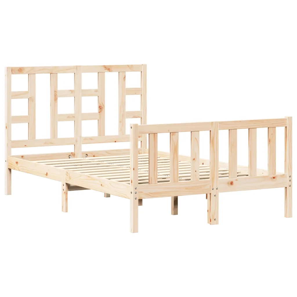 Giroletto senza Materasso-Struttura Letto 120x200 cm in Legno Massello di Pino 599013