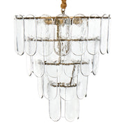Lampadario in ottone, metallo e vetro ⌀ 48 cm Lampada a sospensione stile glamour