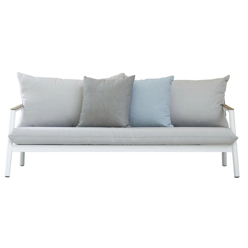 Set cassis MOIA in alluminio bianco e teak bianco