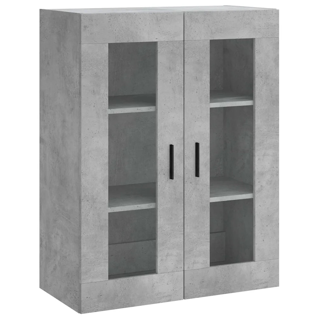 Credenza | Madia | Buffet da pranzo | Armadio da pranzo Grigio Cemento 69,5x34x180 cm in Legno Multistrato