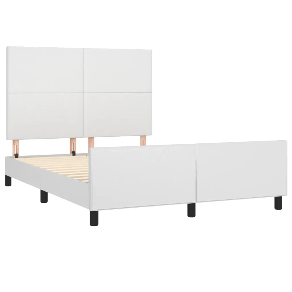 Giroletto con Testiera Bianco 140x190 cm in Similpelle cod mxl 60994
