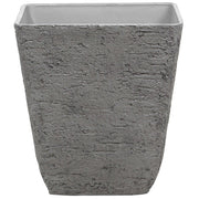 Vaso per piante in pietra grigia poliresina 49 x 49 x 53 cm per interni ed esterni quadrato