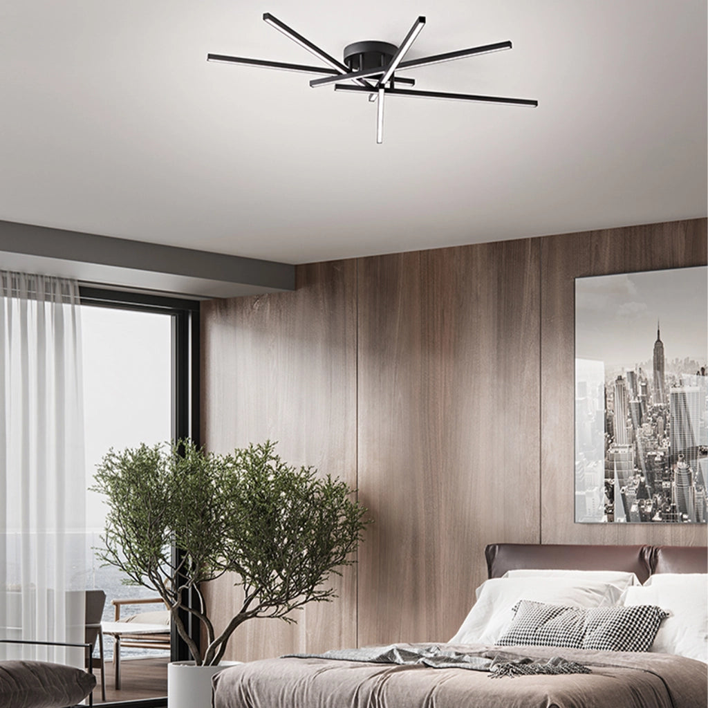 Plafoniera Moderna Syncro Alluminio Nero Led 70W Dimmerabile Ip20