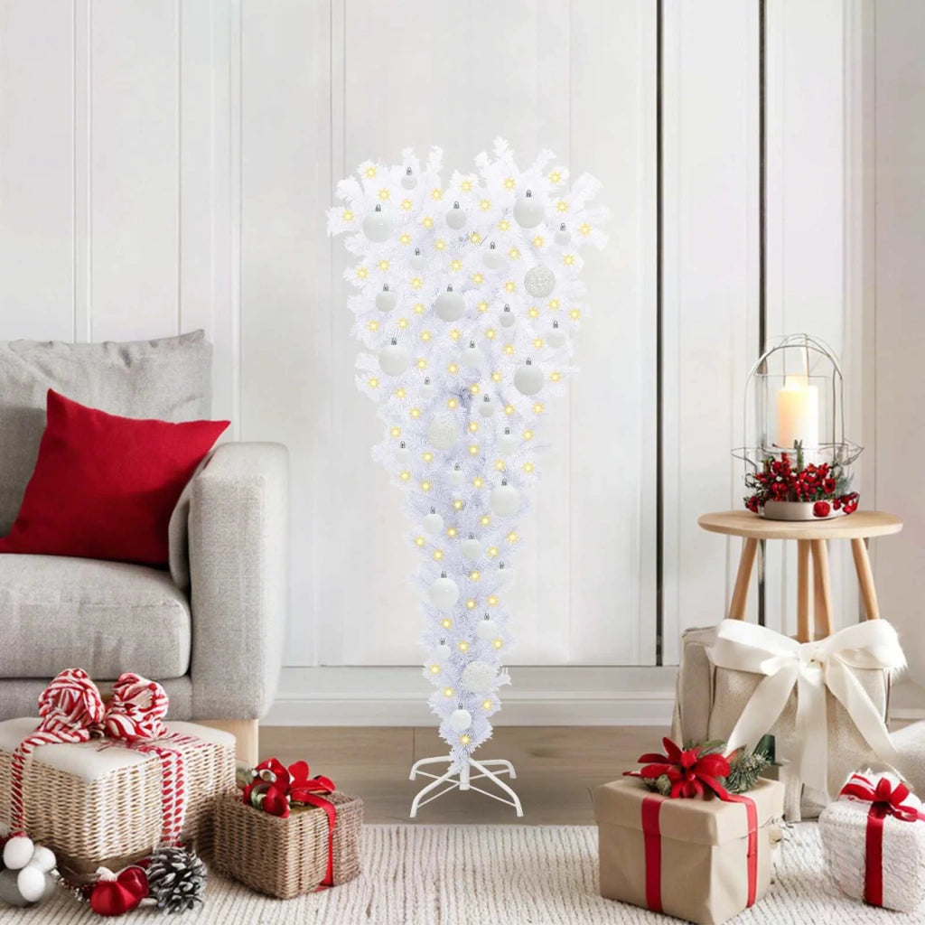 Albero di Natale artificiale Bianco 120 cm PVC e Acciaio 3426691