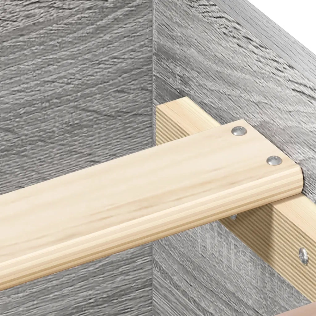 Giroletto-Struttura Letto Grigio Sonoma 90x190 cm in Legno Multistrato 370269