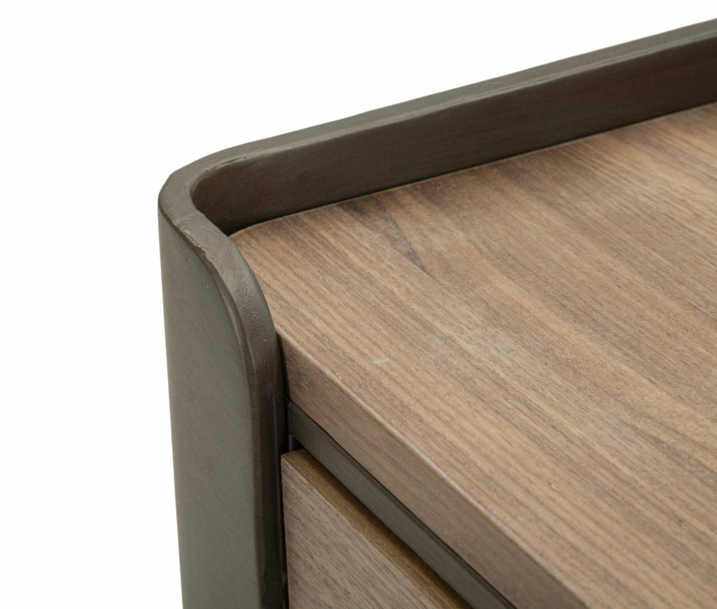 Tavolino da salotto Icona, Tavolo basso da caffè, Portariviste per divano, Ripiano da soggiorno, 60x60 h41 cm, Grigio e Marrone