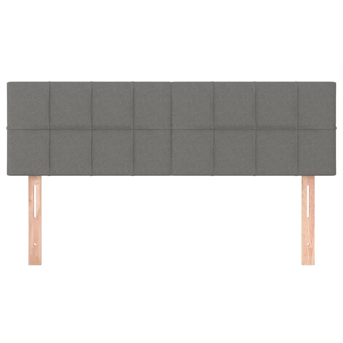 Testiera a LED Grigio Scuro 144x5x78/88 cm in Tessuto