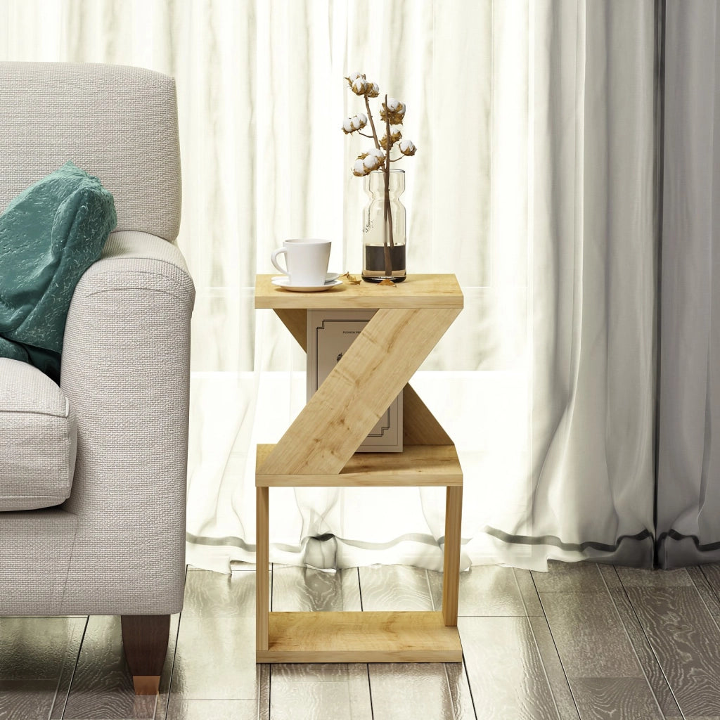 Tavolino laterale in legno "Albeni" - 30 x 30 x 50 cm - Rovere Zaffiro