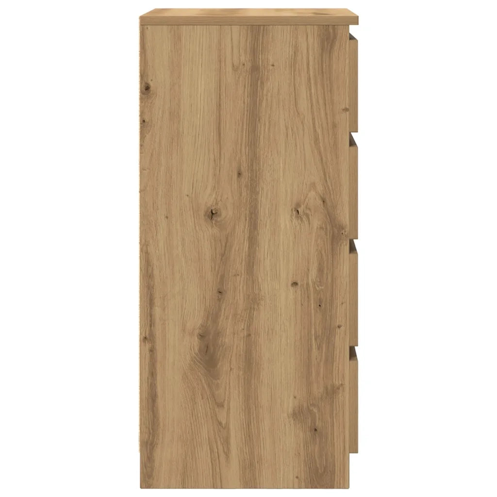 Credenza Rovere Artigianale 37,5x35x76 cm in Legno Multistrato