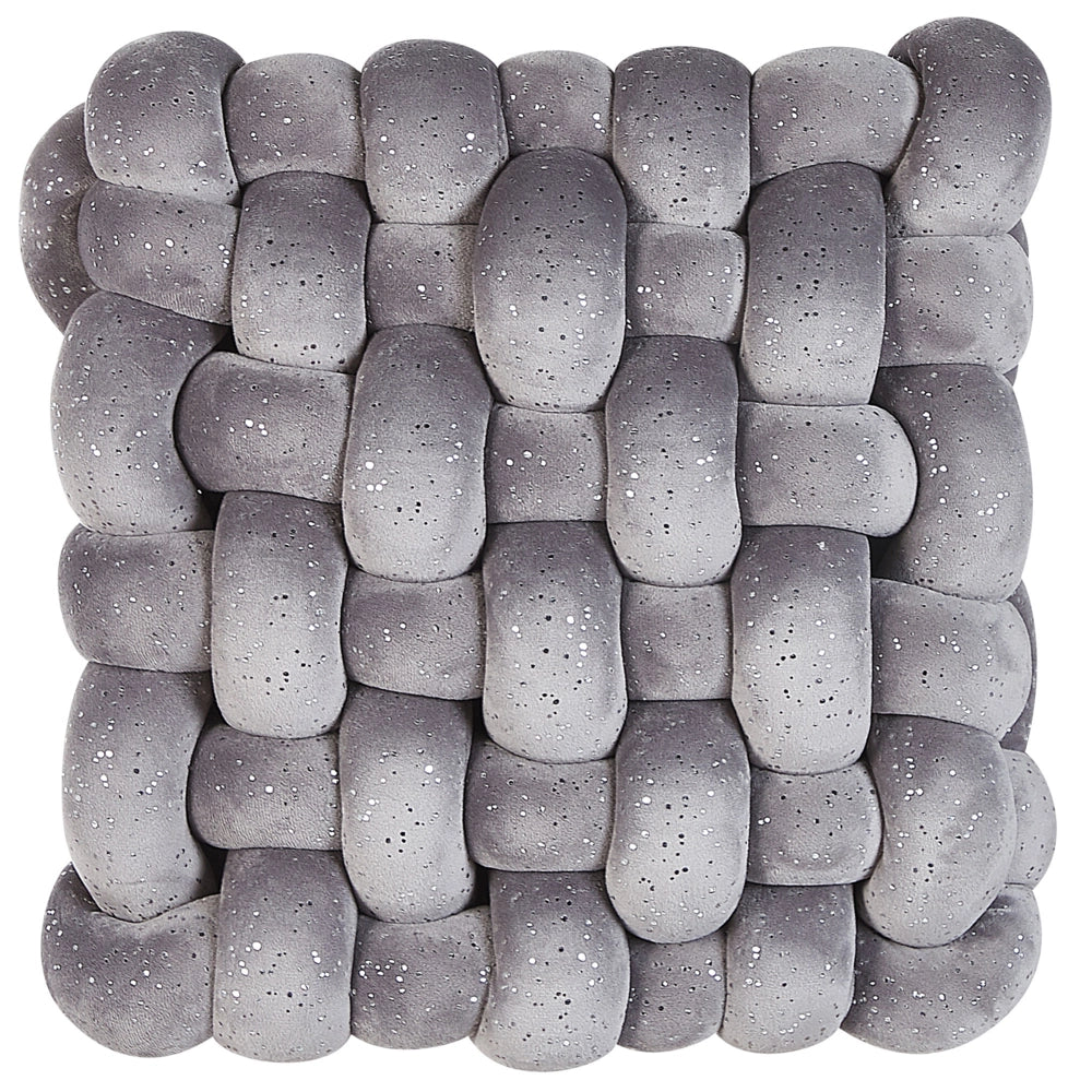 Morbido Cuscino a Forma di Nodo Decorazione Soggiorno 30 x 30 cm Blu