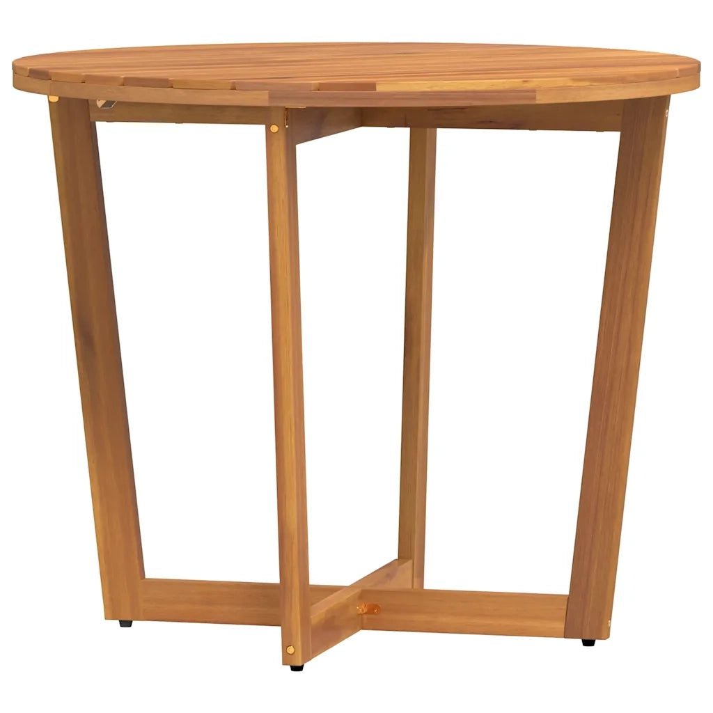 Tavolo da pranzo rotondo da giardino Ø90x75 cm in Legno Massello di Acacia 4108134