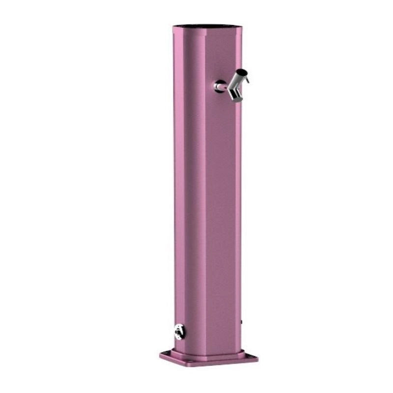 Fontana Con Lavapiedi Temporizzato In Alluminio Colore Fuxia Cv-A685/4003