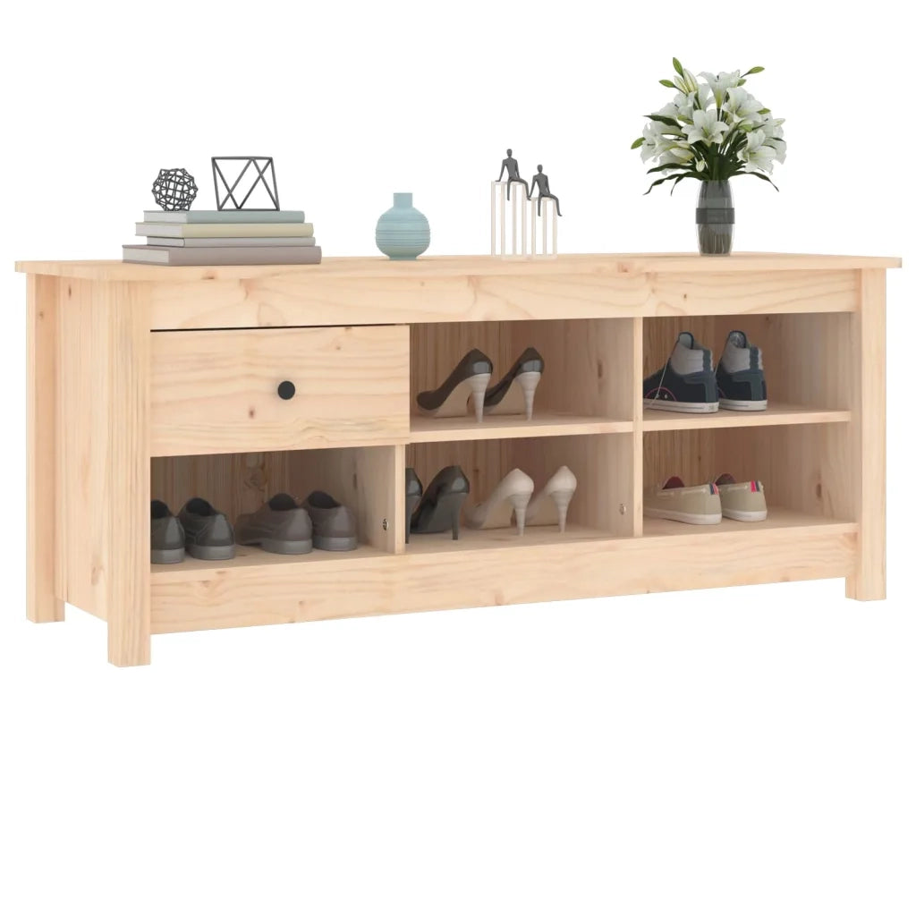 Scarpiera-Scaffale per scarpe 110x38x45,5 cm in Legno Massello di Pino 937143