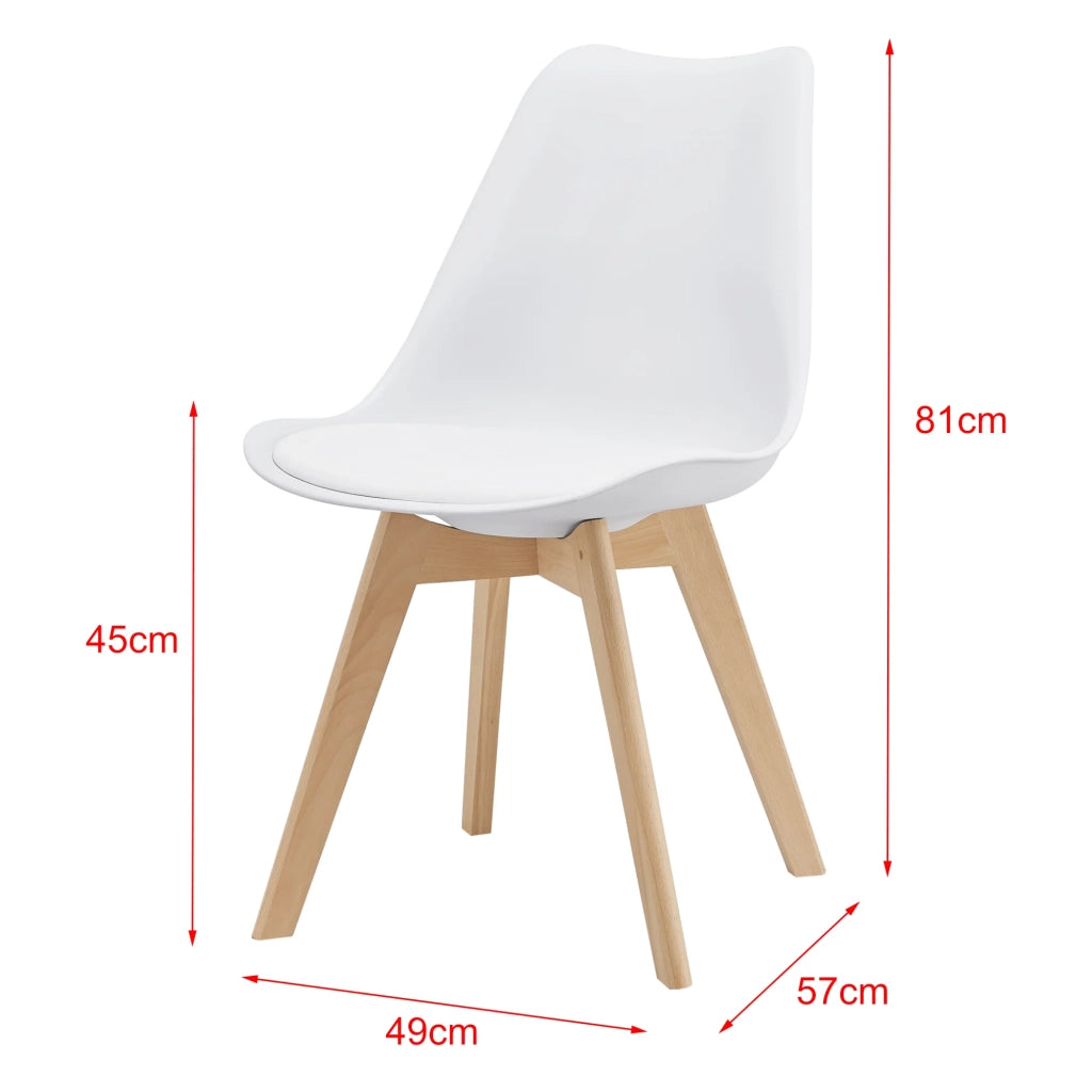 Set di 6 sedie da pranzo in similpelle faggio bianco 03_0006778