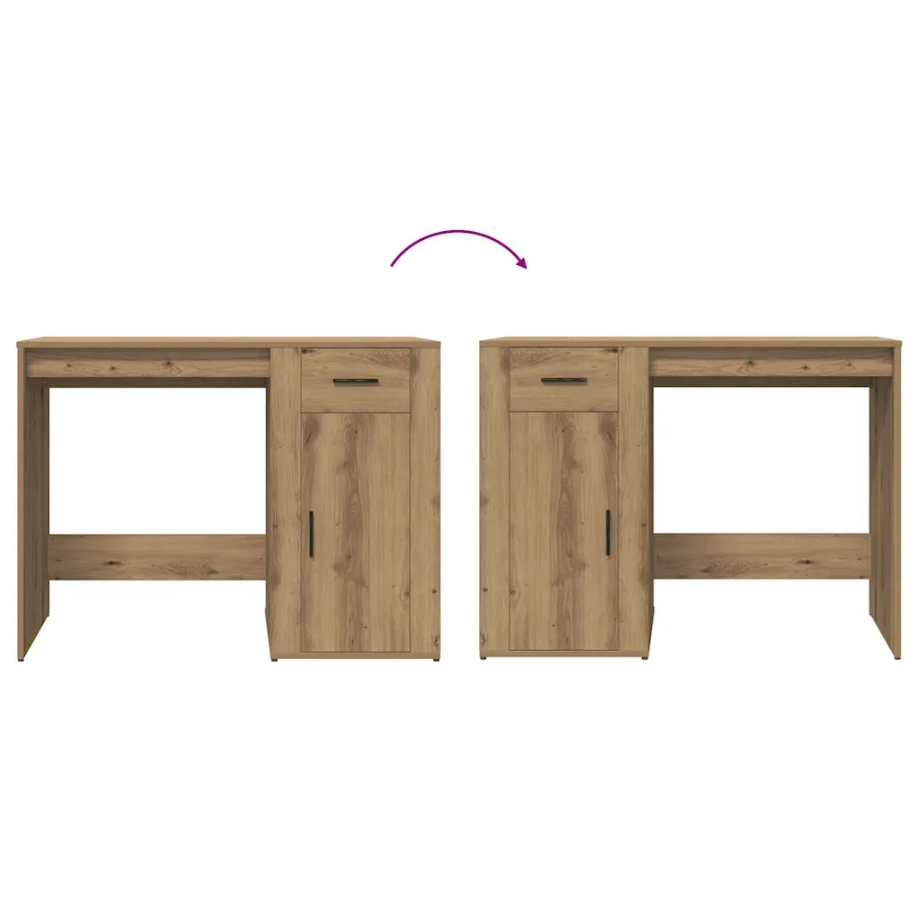 vidaXL Scrivania Rovere Artigianale 100x49x75 cm in Legno Multistrato