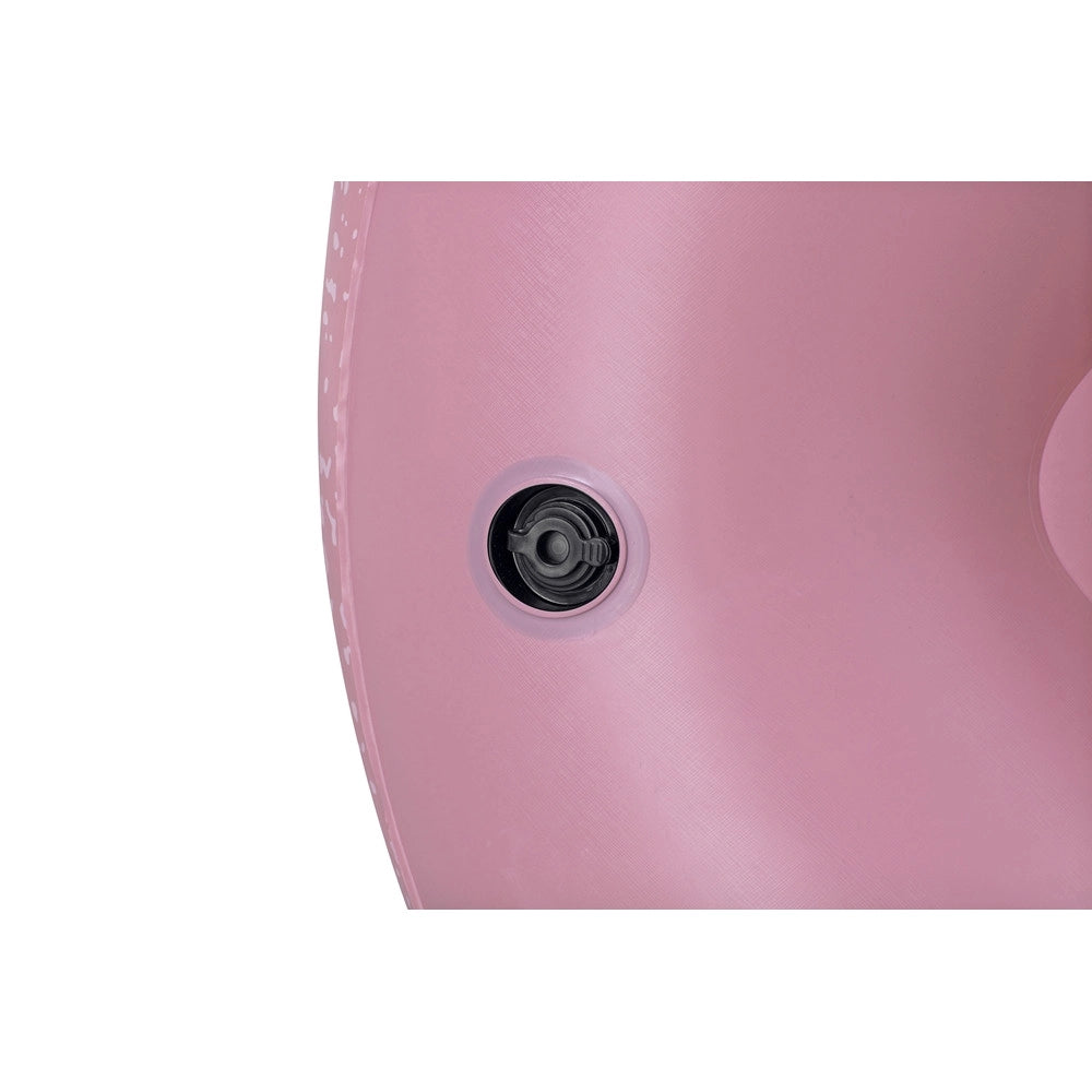 Trade Shop - Poltrona Pouf Gonfiabile 112x112x66cm Superficie Vellutata Design Macchiettato Casa Giardino - Rosa