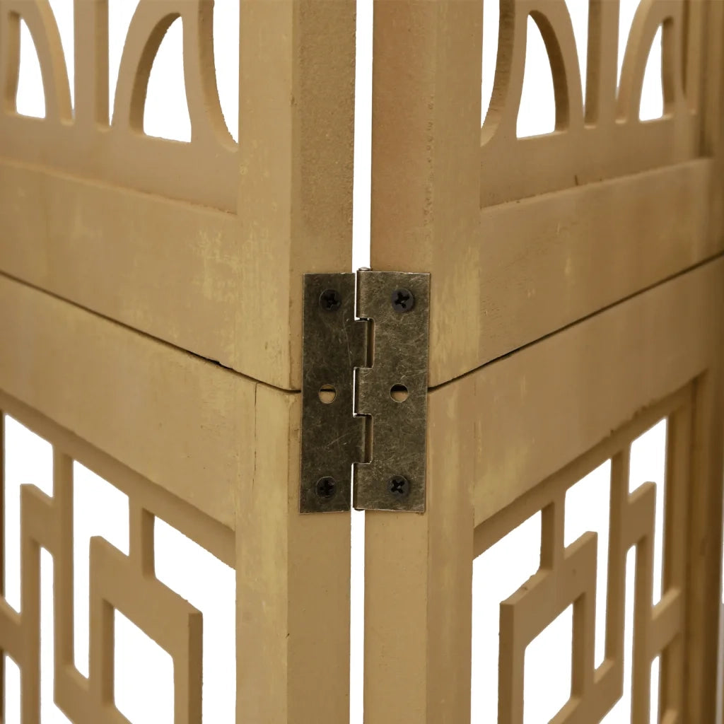 Divisorio Ambienti | Divider per stanze | Paravento 6 Pannelli Marrone Legno Massello Paulownia