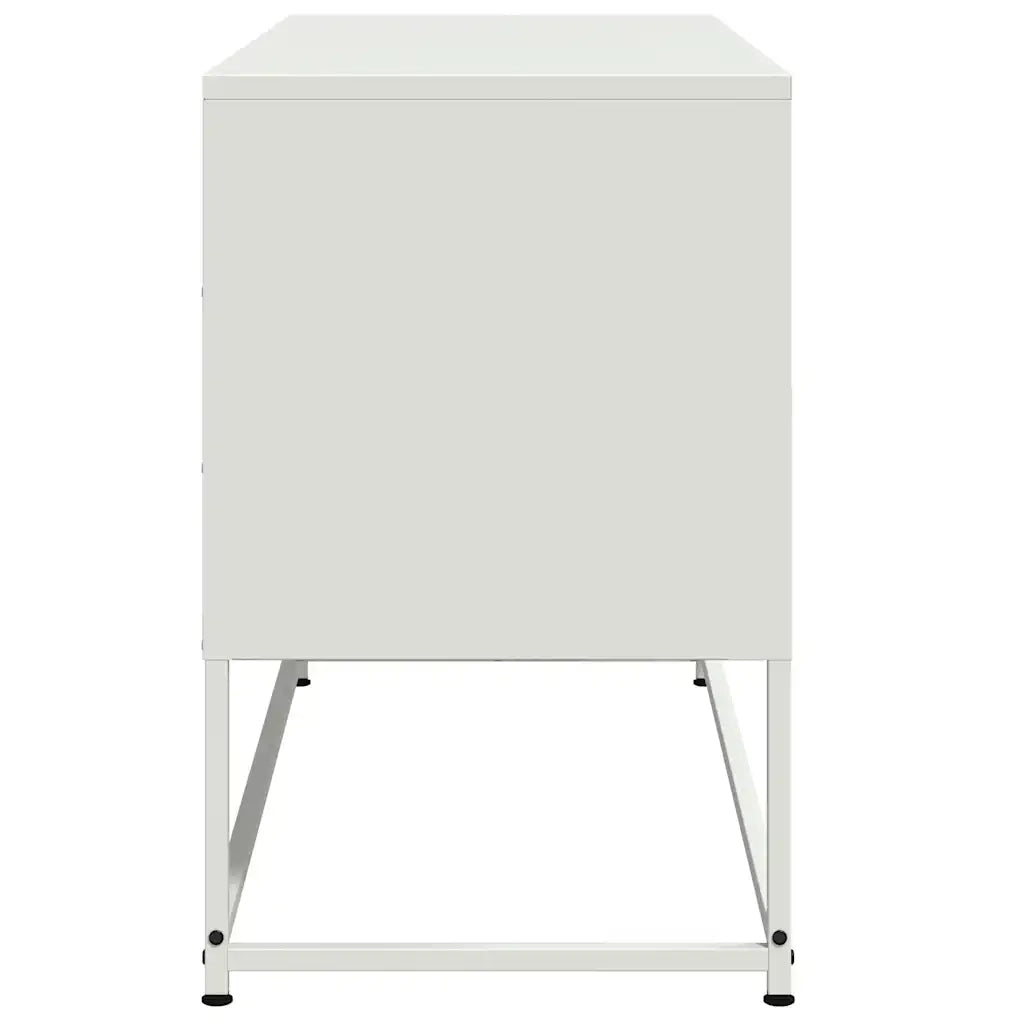 Mobile TV Bianco 100,5x39x60,5 cm in Acciaio
