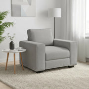 Divano Sedia-Poltrona-Sofa Relax Grigio Nuvola 55 cm in Tessuto 678279
