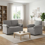 Set di divani 2 pz Grigio Chiaro Velluto 3424885