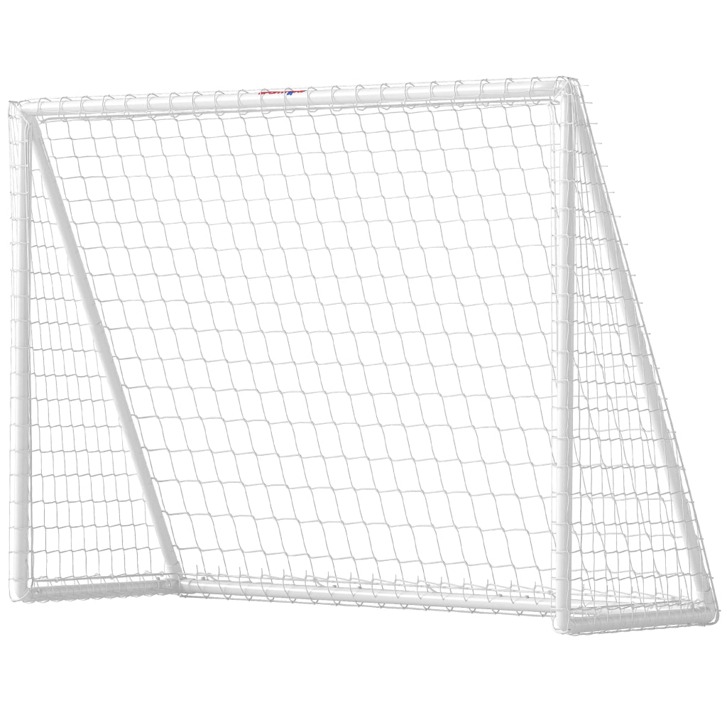 Set da calcio con rete ¨C zephmum ¨C PVC 2.4x1.8m bianco