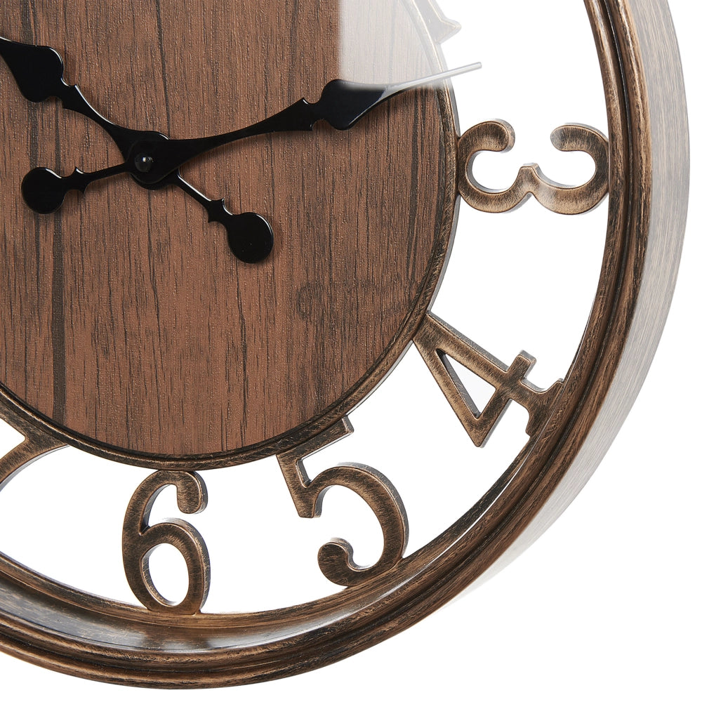 Orologio da parete 52 cm di colore marrone con numeri arabi in stile tradizionale