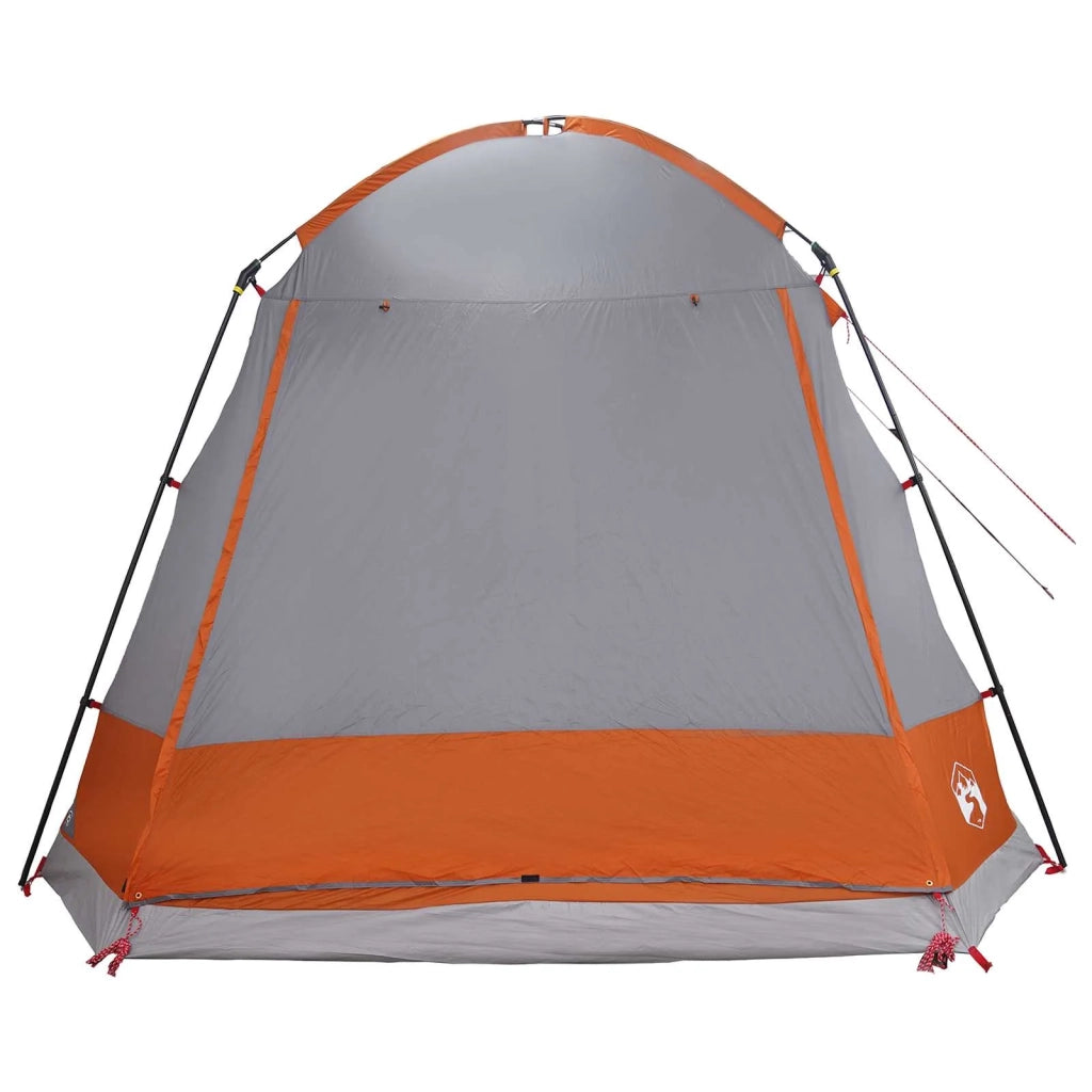 Tenda Capanna Grigio e arancione 8 persone Poliestere e Acciaio 42028577