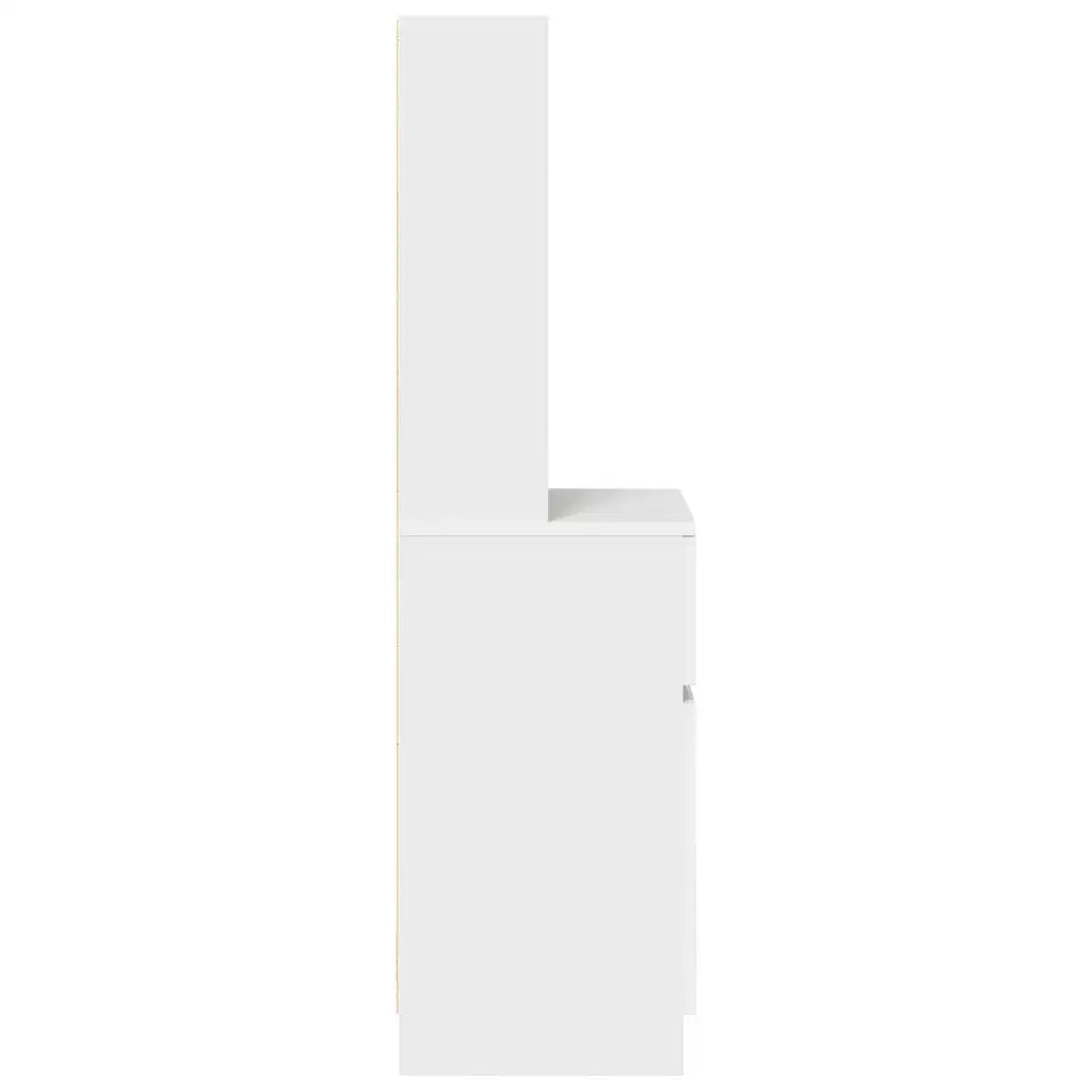Comodino Bianco 39x35x125 cm in Legno Multistrato