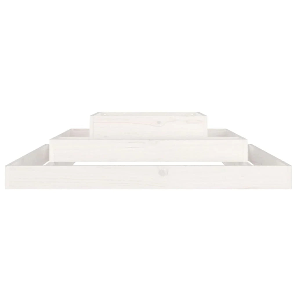 Fioriera rialzata per piante fiori terrazza giardino 110 x 110 x 27 cm legno massello di pino bianco 02_0037309